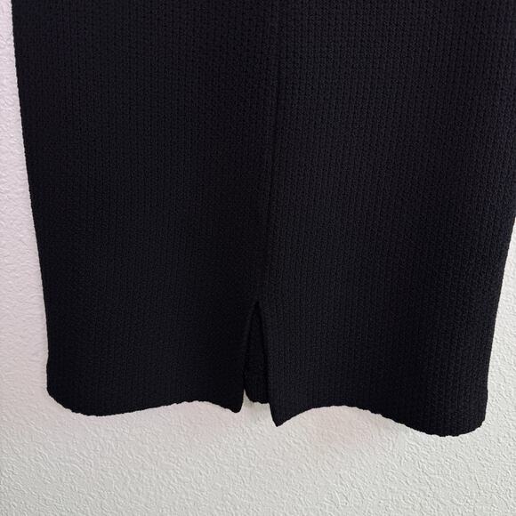 St John Caviar Dress Womens 8 Santana Knit Sheath Wool Rayon Office Minimalist - Picture 8 of 11
